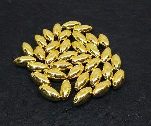 Gold Polished Acrylic Beads