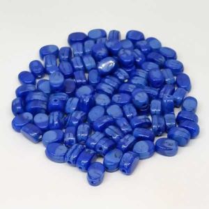 Opaque Oval Glass Beads