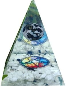 Rainbow Tourmaline Orgonite Pyramid