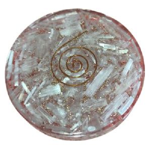 Round Selenite Orgone Coaster