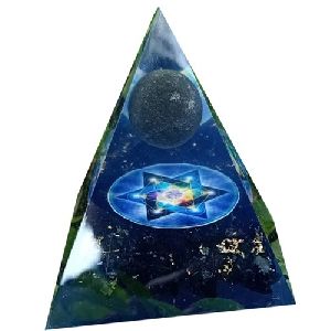 Blue Tourmaline Orgonite Pyramid