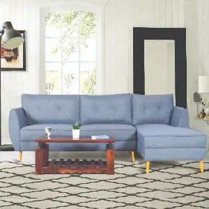 baby blue l -shaped lounger sofa set