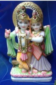 1.5 Feet Marble Radha Krishna Statue