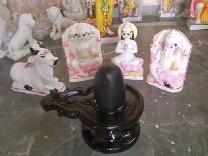 black marble Shivling statue