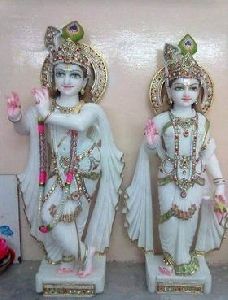 Religious Marble Radha Krishna Statue
