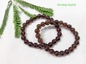 Smoky quartz bead bracelet -