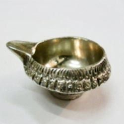 White Metal Diya