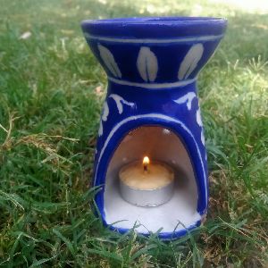blue pottery candle diffuser DTLC-002