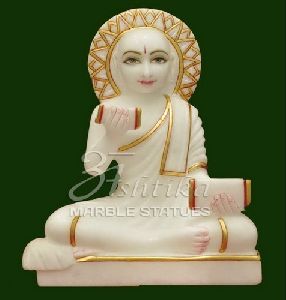 Marble Gautam Swami Statue