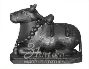 Marble Nandi Statue