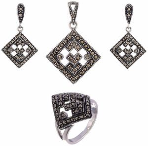 Exclusive Marcasite Pendant Set