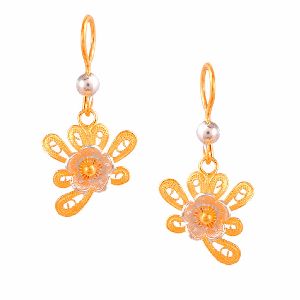 Filigree Two Tone Butterfly Earring