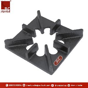 10 x 10 inch ( 255 x 255 mm ) Flower Cast Iron Black Pan Support