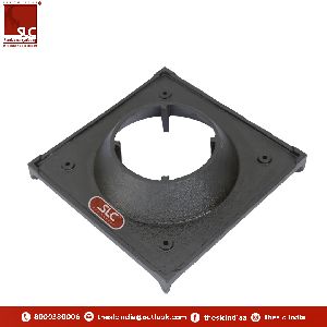 10 X 10 Inch ( 250 X 250 Mm ) Cast Iron Black Pan Support Doom Type