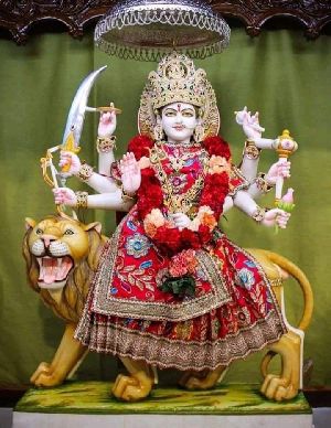 Marble Durga Mata Statue