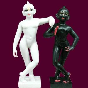 Krishna Balram marble statue