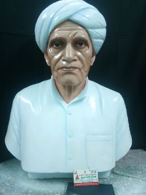 White Marble Bust Human Statue