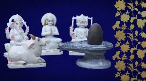 Shiv Privar Marble Statue