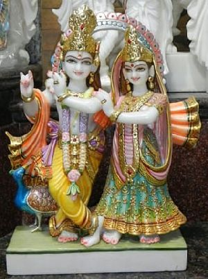 Radha Krishna Yugal Jodi Marble Statue