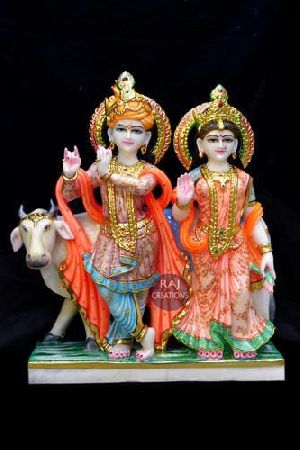Radha Krishna Yugal Jodi Marble Statue