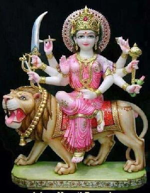 Durga Mata marble statue