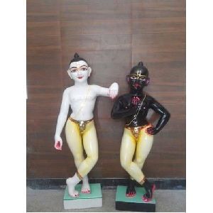 Krishna Balram marble statue