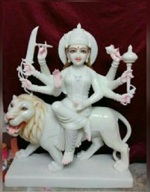 Durga Mata marble statue