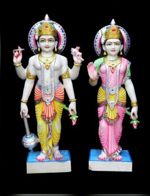 Lakshmi Narayan Marble Statue