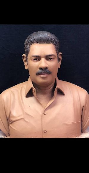 marble human bust haf body statue