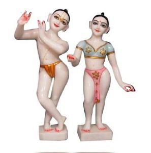 Marble Radha Krishna Statue