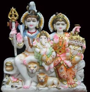 Marble Shiv Parivar Statue