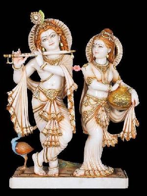Marble Radha Krishna Statue