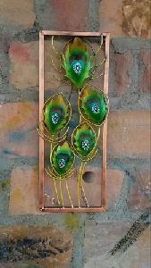 Peacock leaf wall decor