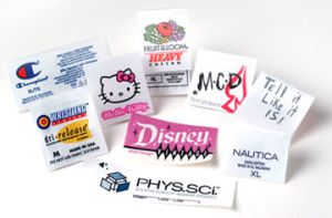 garment printed labels