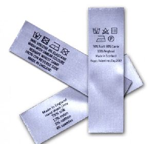 Satin Wash Care Labels