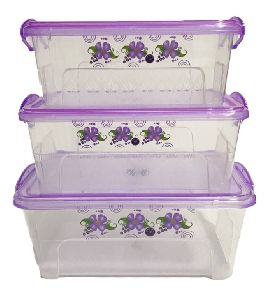 diamond 3 pcs plastic boxes