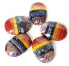 7 Chakra Palm Stone