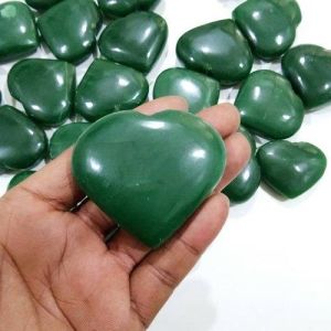 Green Heart Shaped Jade Stone