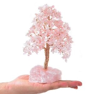 Rose Quartz Gemstone Tree