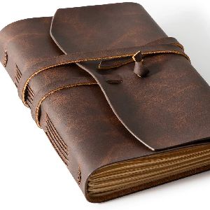 Lined Leather Journal Notebook