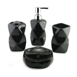 Plain Ceramic Bathroom Set