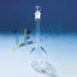 Volumetric Flask with Glass stopper Graduation Blue