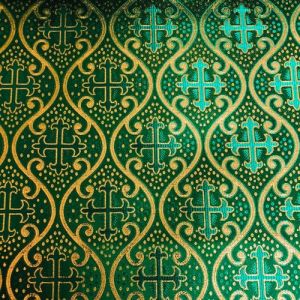 Green Church Brocade Fabric