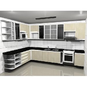 L Shaped Modular Kitchen