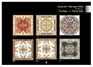Designer Polished Vitrified 4 Piece Floor Tile Set