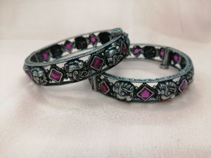 silver bangle set