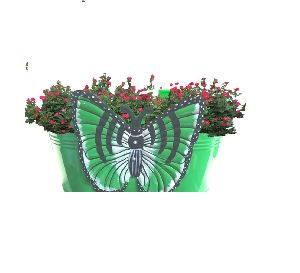 butterfly metal planter basket