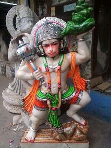 White marble Hanuman Ji idol