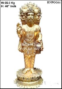 Brahma Brass Statue