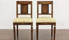 Antique Teak wood Inlay Dining Chair